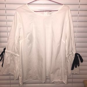 J. CREW BOW SLEEVE BLOUSE🤍🤍🤍